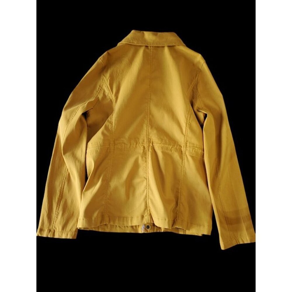 Eden Society Womens Mustard Yellow Drawstring Cinch Waist Jacket XL - Picture 2 of 10